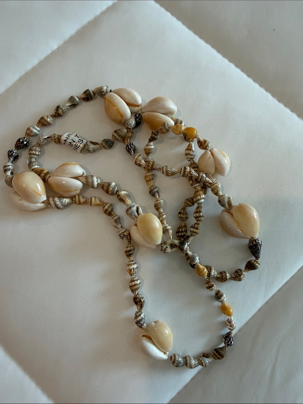 Handcrafted Cowrie Shell Necklace - Neutral Beige Accent